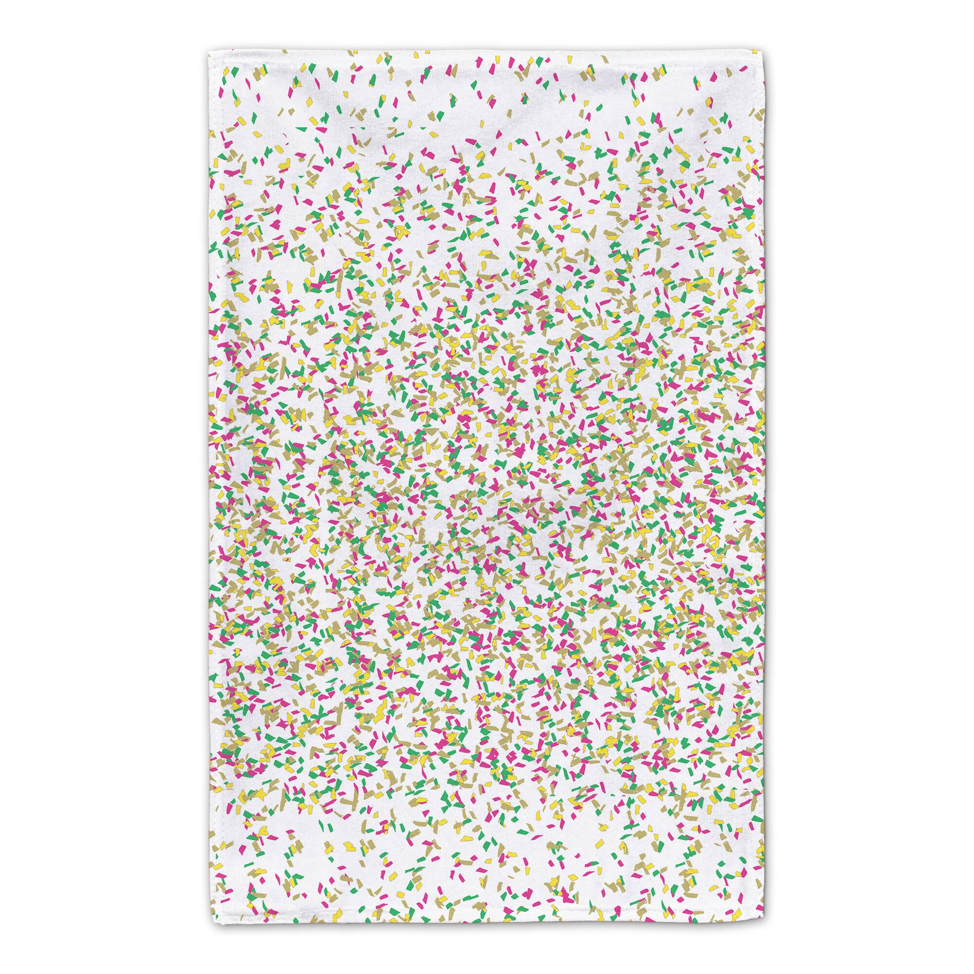 Mardi Gras Confetti Phrases Tea Towel Set